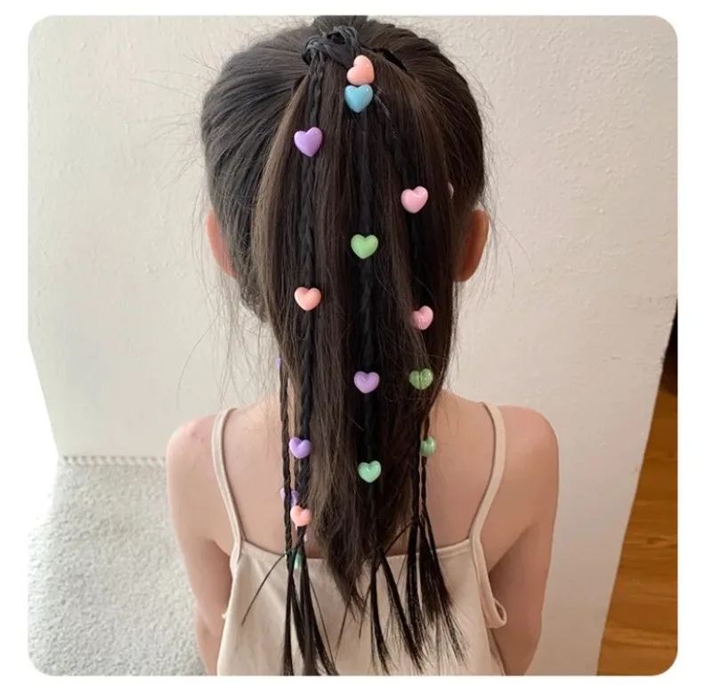 1 jolie petite fleur ou cœur pour cheveux, perles pour filles