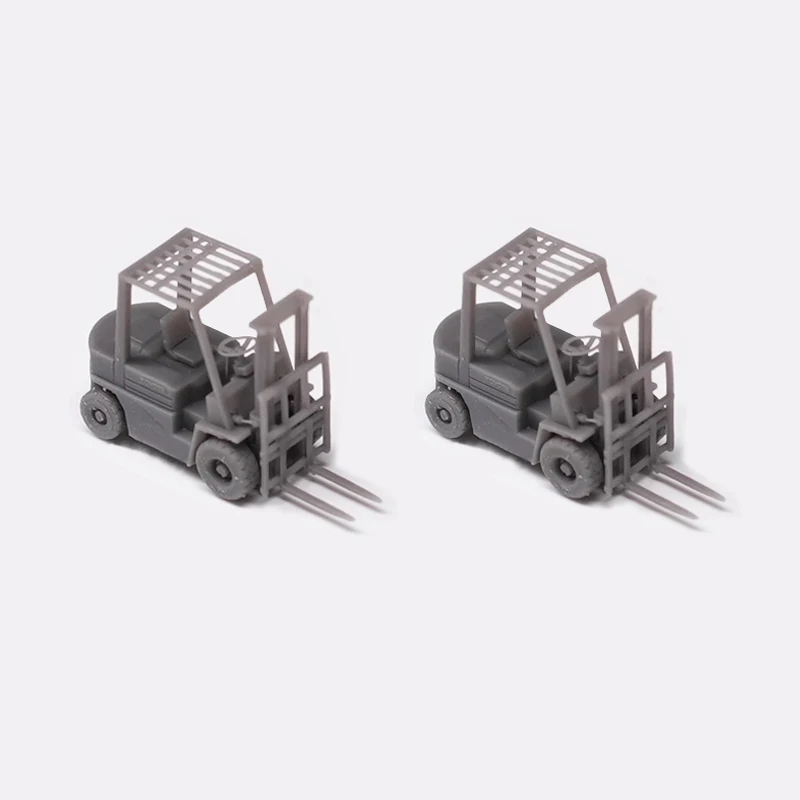 2PCS 1/350 Scale Model Forklift Shipborne Standard Fork Truck Resin Assembly Transport Vehicle Toy for Simulation Ship Display