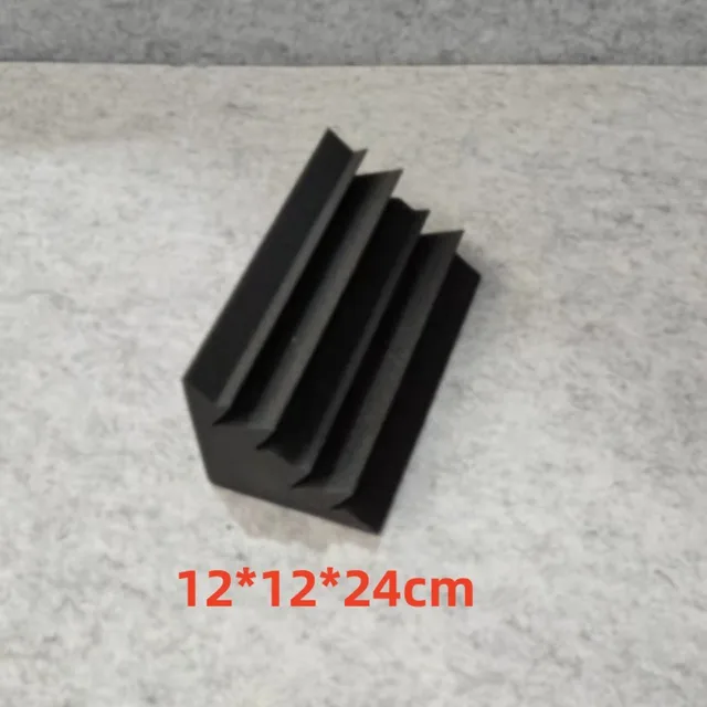 แผ่นซับเสียงอะคูสติกแบบมุมเอียง ขนาด 12x12x24 ซม. จำนวน 12/24 ชิ้น สำหรับสตูดิโอ ความหนาแน่นสูง ป้องกันเสียงสะท้อน แผ่นกันเสียงติดผนัง มุมห้อง ดูดซับเสียง 1