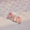Elegant White French Gradient Nail Art Stickers High Quality Basic Version Adhesive Decal Art Idea Decoration Accessories T-4403 6