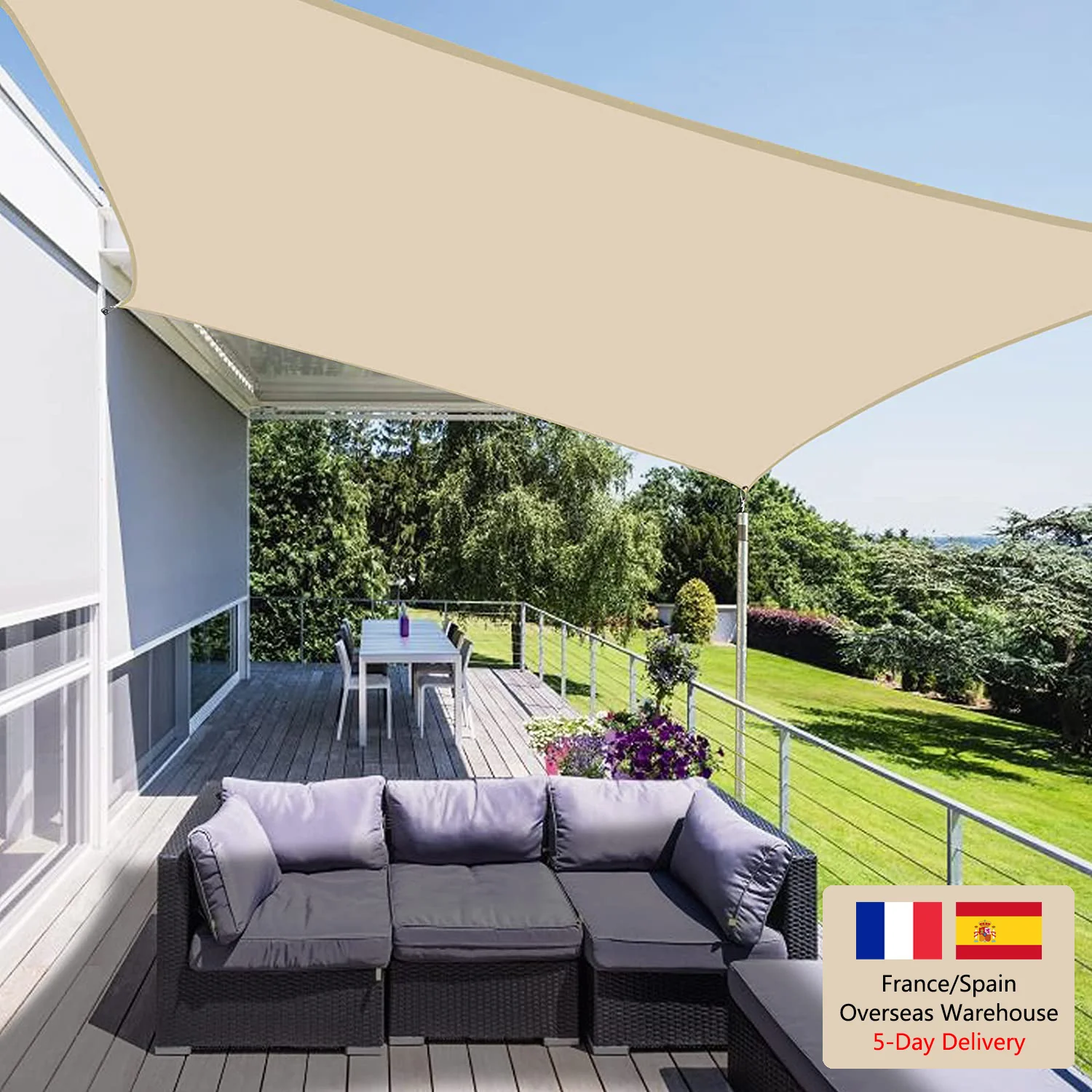 

Sun Protection Shade Sail Waterproof Canopy Patio Awning Sun Shelter Anti UV Outdoor Picnic Camping Sun Shade Cloth