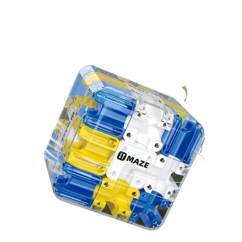 D Maze Fidget Cube - Dual Mode Educational Puzzle Toy for Kids/Adults, Stress Relief & Logic Training with 6-Side Challenges