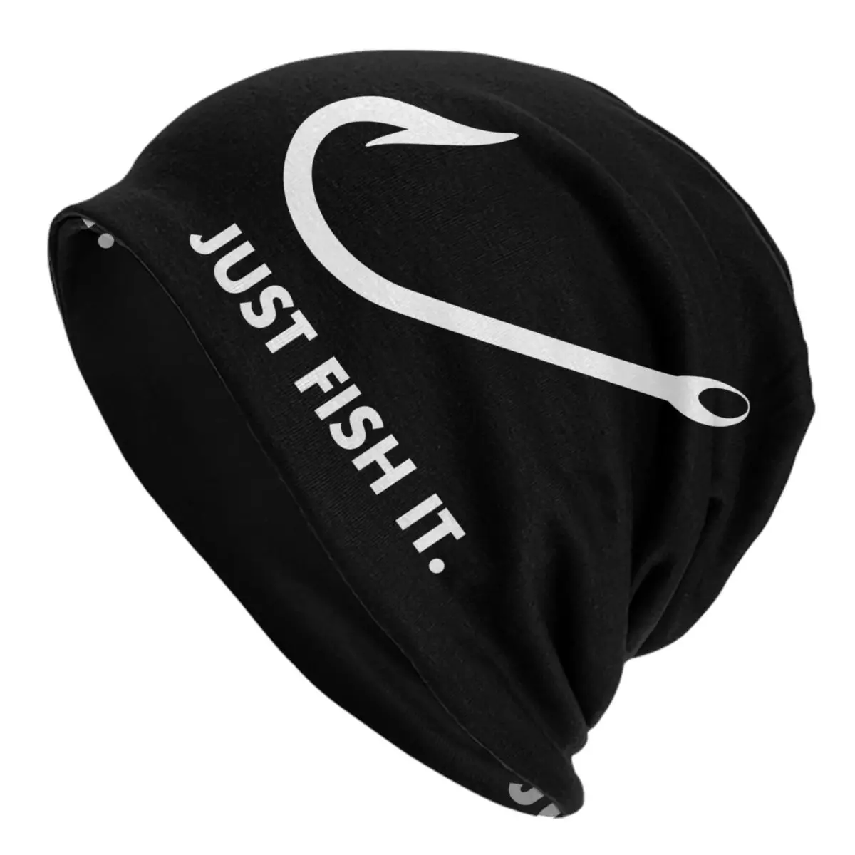 

Fishing Just Fish It Skullies Beanies Caps Unisex Winter Warm Knitting Hat Fashion Adult Fisherman Bonnet Hats Outdoor Ski Cap