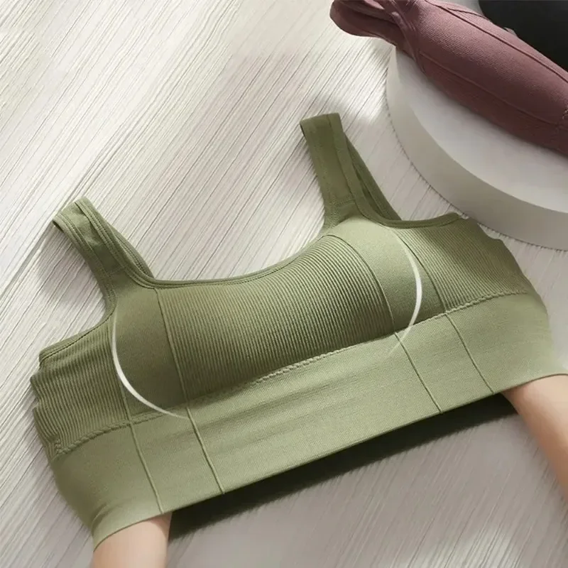 Thermal Summer New Style Breathable Inner and Outer Wear Vest Women No Steel Ring Gather Sports Underwear Sport Bra Workout Top 1