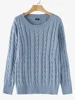 VONDA Autumn Long Sleeve Knitted Sweaters Round Neck Causal Solid Warm Pullovers 2024 Commute Or Holiday And Leisure Jumpers 1