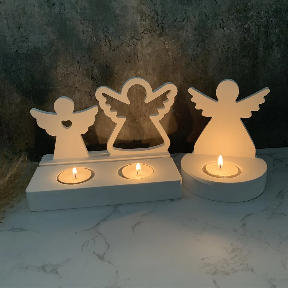 New Heart Angel Resin Glue Mold Silicone Mold DIY Crystal Glue Molds Easter Resin Ornament Mold Decoration Candle Holder Mould