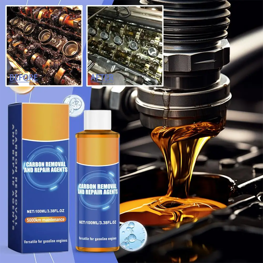 100ml Car Engine Decarbonization Repair Agent Oil Accessories Engine Noise Reduce Anti-wear Protection Decarbonizati G1P3