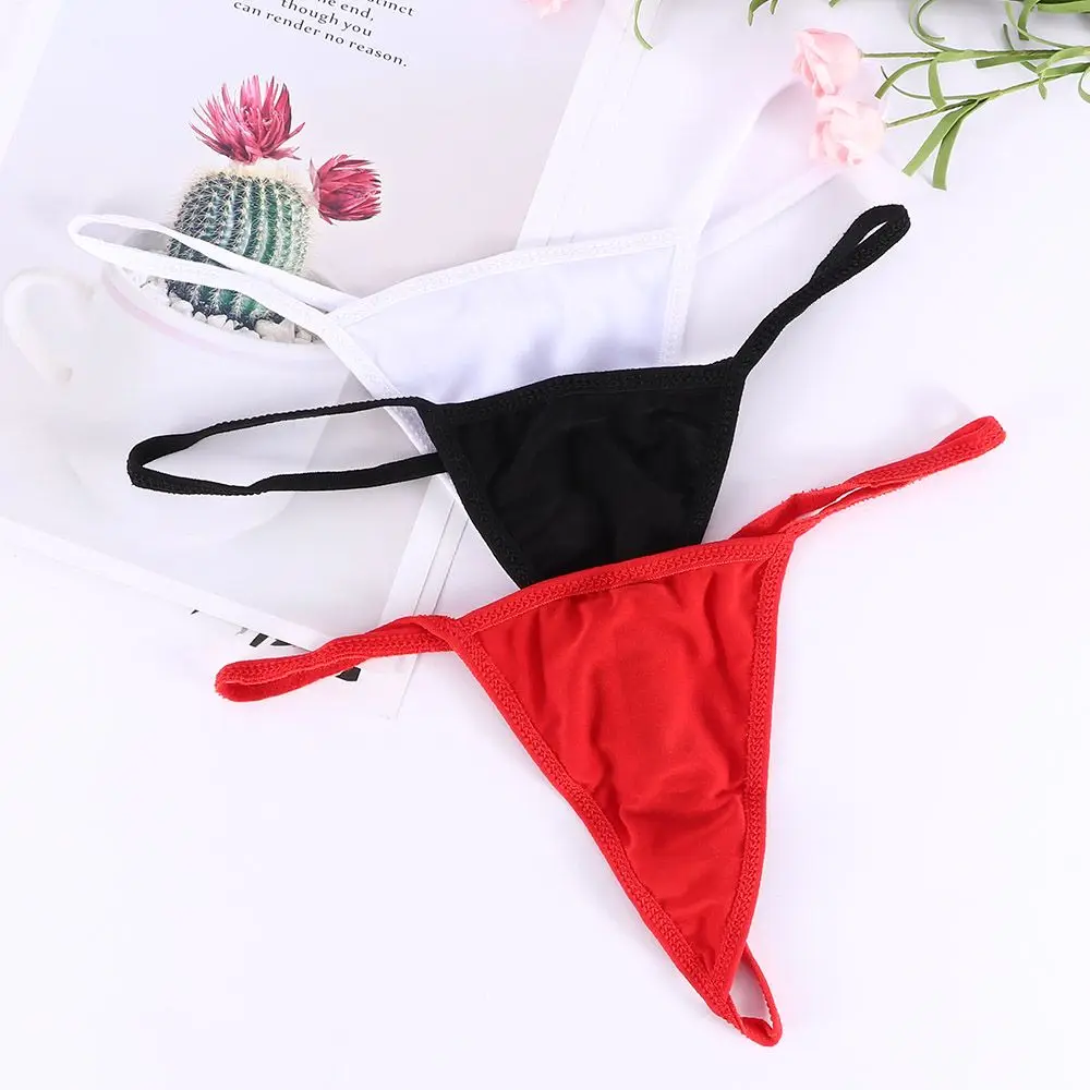 

Women's Sexy Thin Waist G-String New Trendy Solid Color Panties Bikini Knickers for Female Lingerie