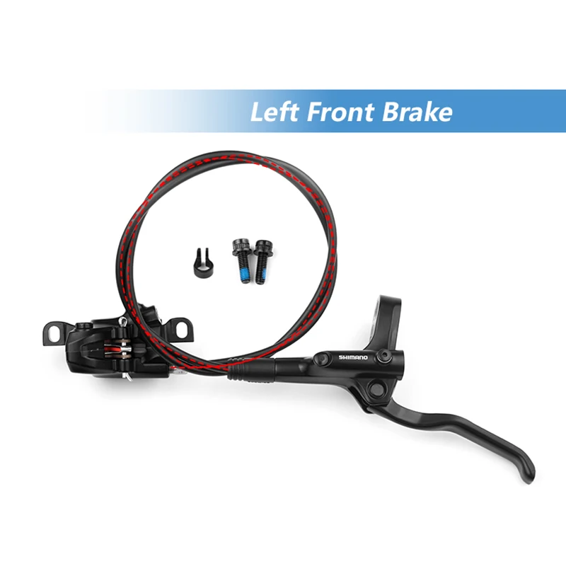 Close-up of Shimano MT200 brake lever and hose