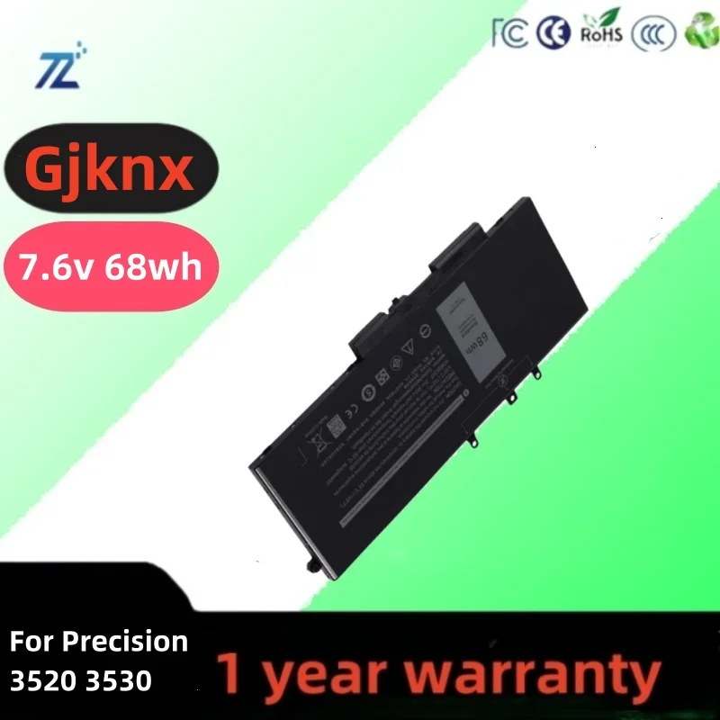 

Запасной Аккумулятор для ноутбука Gjknx 68 Вт/ч 7,6 В для Precision 3520 3530 Latitude 5580 5480 5280 5290 5490 5491 5590 5591