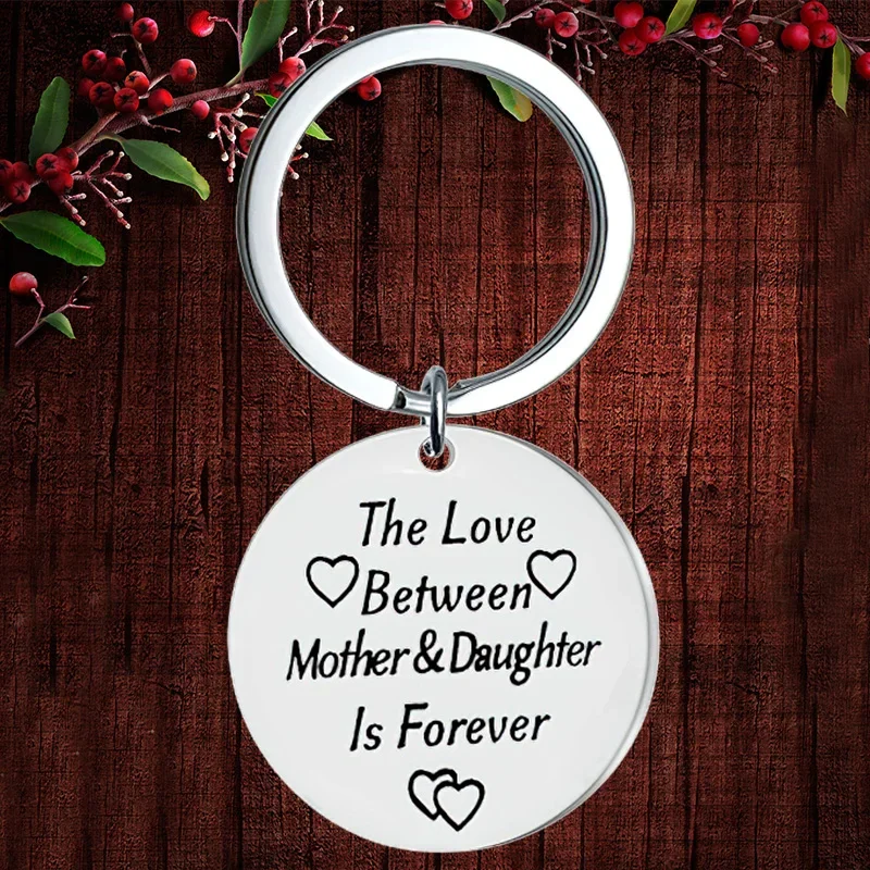 

Charm Mother's Day Keychain Pendant Mom Birthday Key Chain Keyring The Love Between Mother&daughter Is Forever