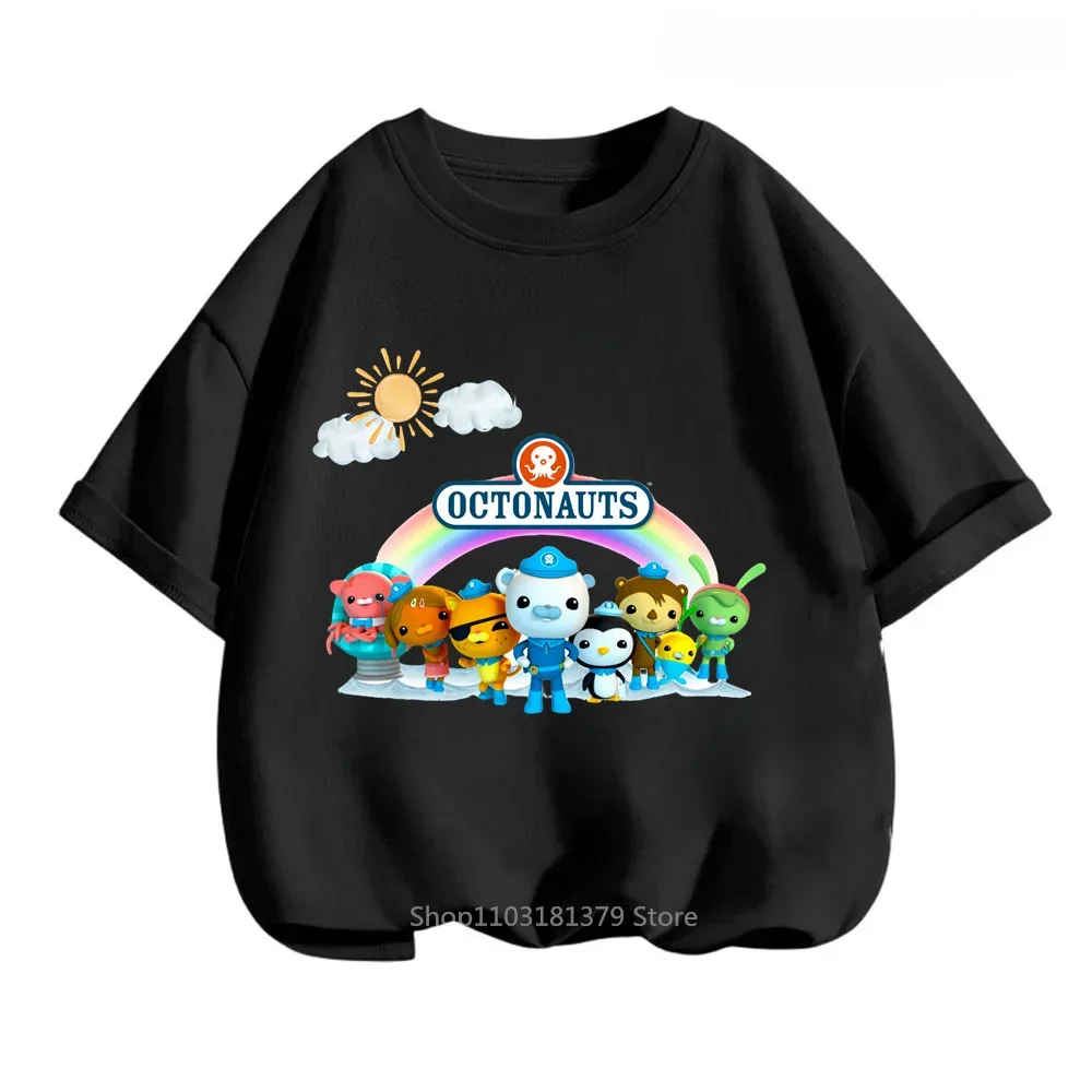 Fashionable Summertime Style! Octonauts Anime T-shirt for Boys and Girls Softly Simple Print Streetwear for Kids' Casually Look 4