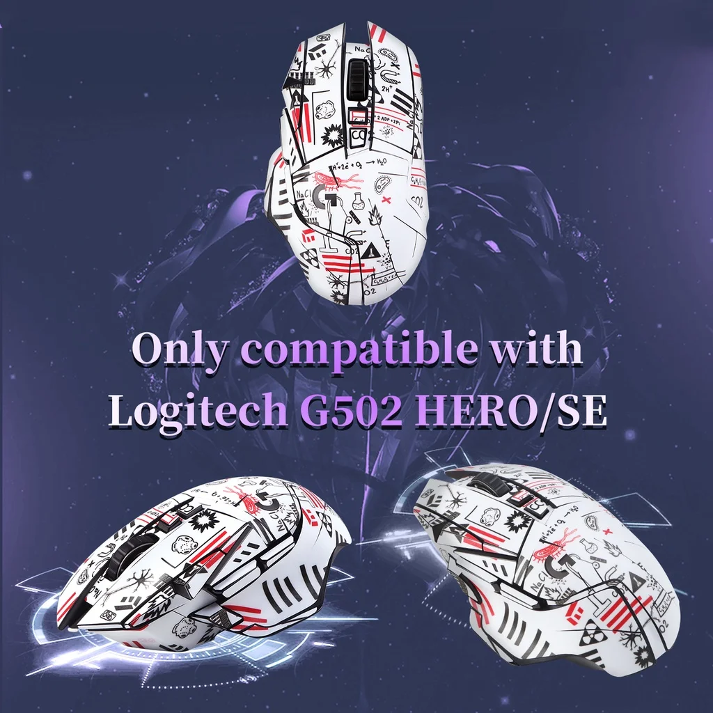 Adesivo Per Mouse Per Logitech G502 Mouse Da Gioco G502 Hero Wired/Mouse Wireless Full Wrap Skin Protezione Resistente Al Sudore E All'Acqua