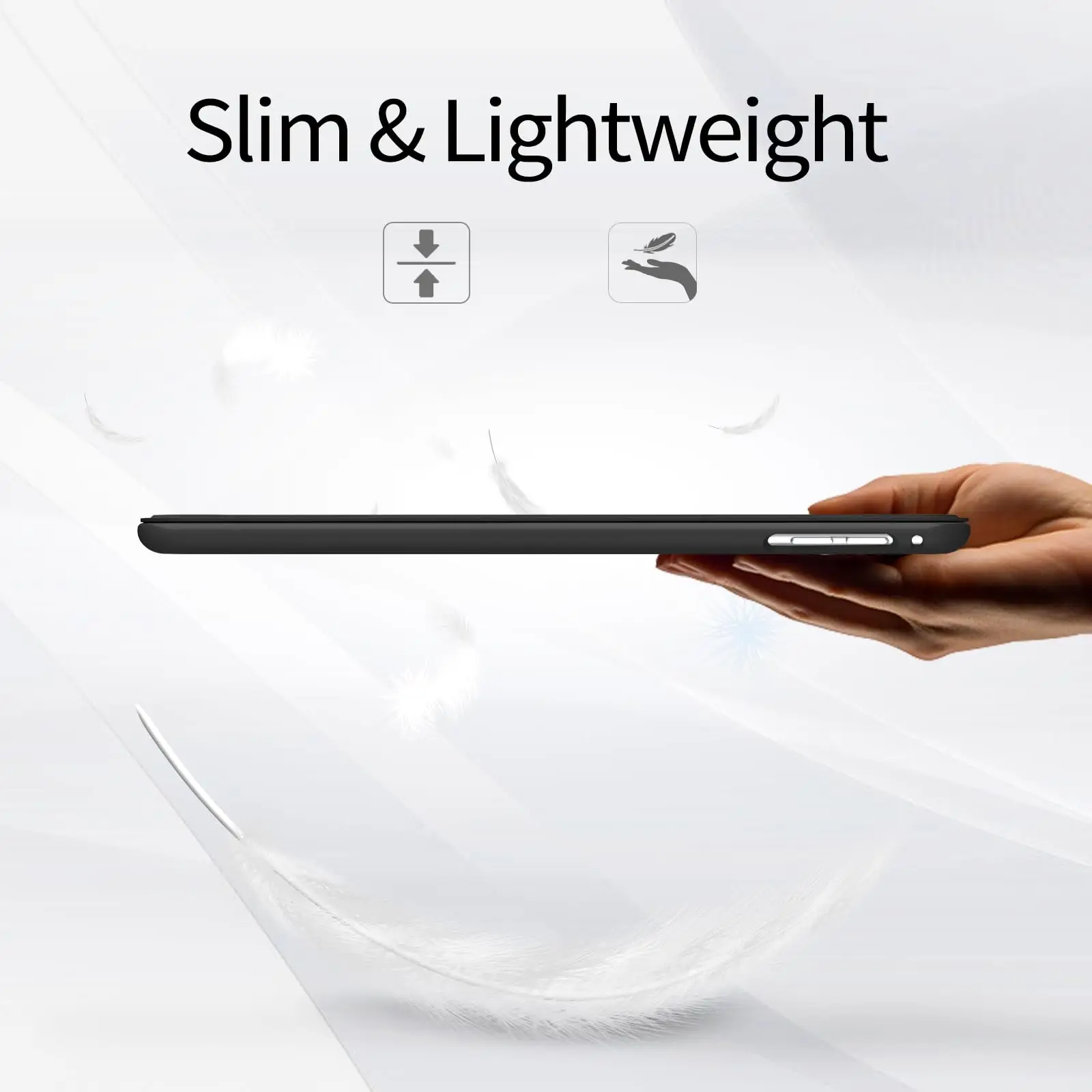 Trifold Magnetic Flip Smart Cover with Soft Silicone Shell