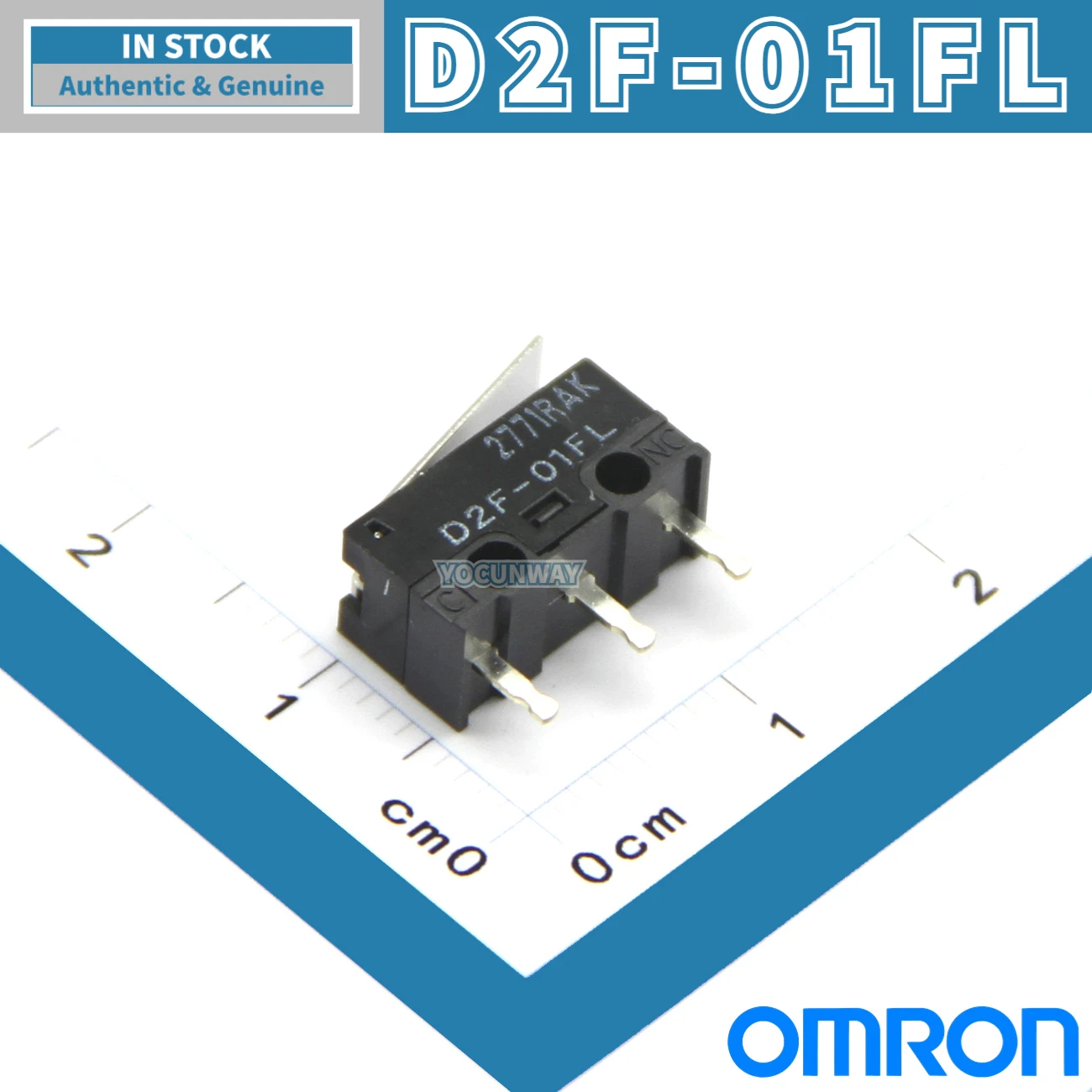 10 Pz-100 Pz D2F-01Fl Nuovo Microinterruttore Originale Omron Grey Dot Finecorsa Pulsante Mouse Riparazione All'Ingrosso