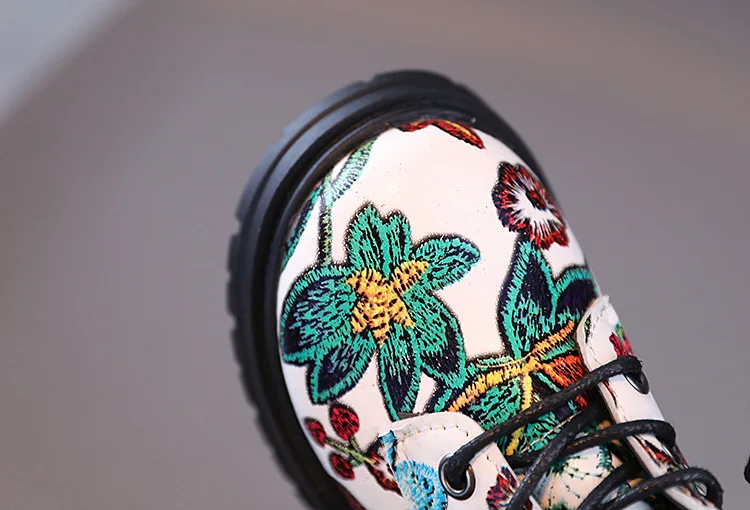 Children's Boys Girls Spring Autumn Print Kids British Style Casual Boots Soft Non-slip Wear-resistant Kid's Shoes_voghion.com