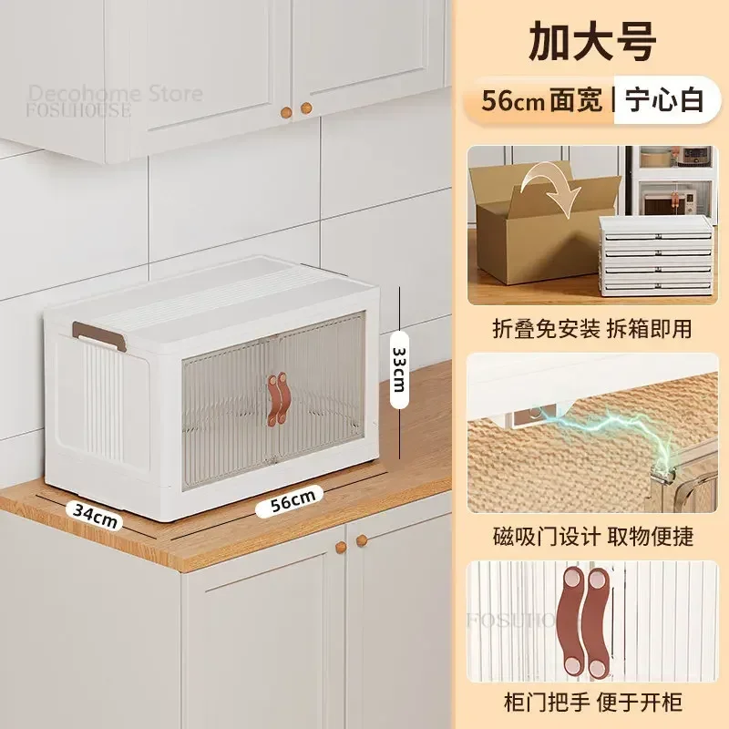 Armário de armazenamento de micro-ondas removível porta dupla armário com roda móveis de cozinha para casa multi-camada armários de cozinha rack de chão