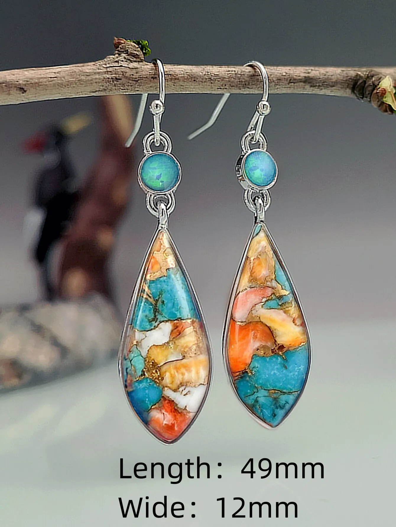 S58188341b5d74590b3d78312cfd5a1949 Vintage Style Colorful Artificial Enamel Dangle Earrings for Women Fashion Jewelry Earring Accessories Party Gift Mallzona