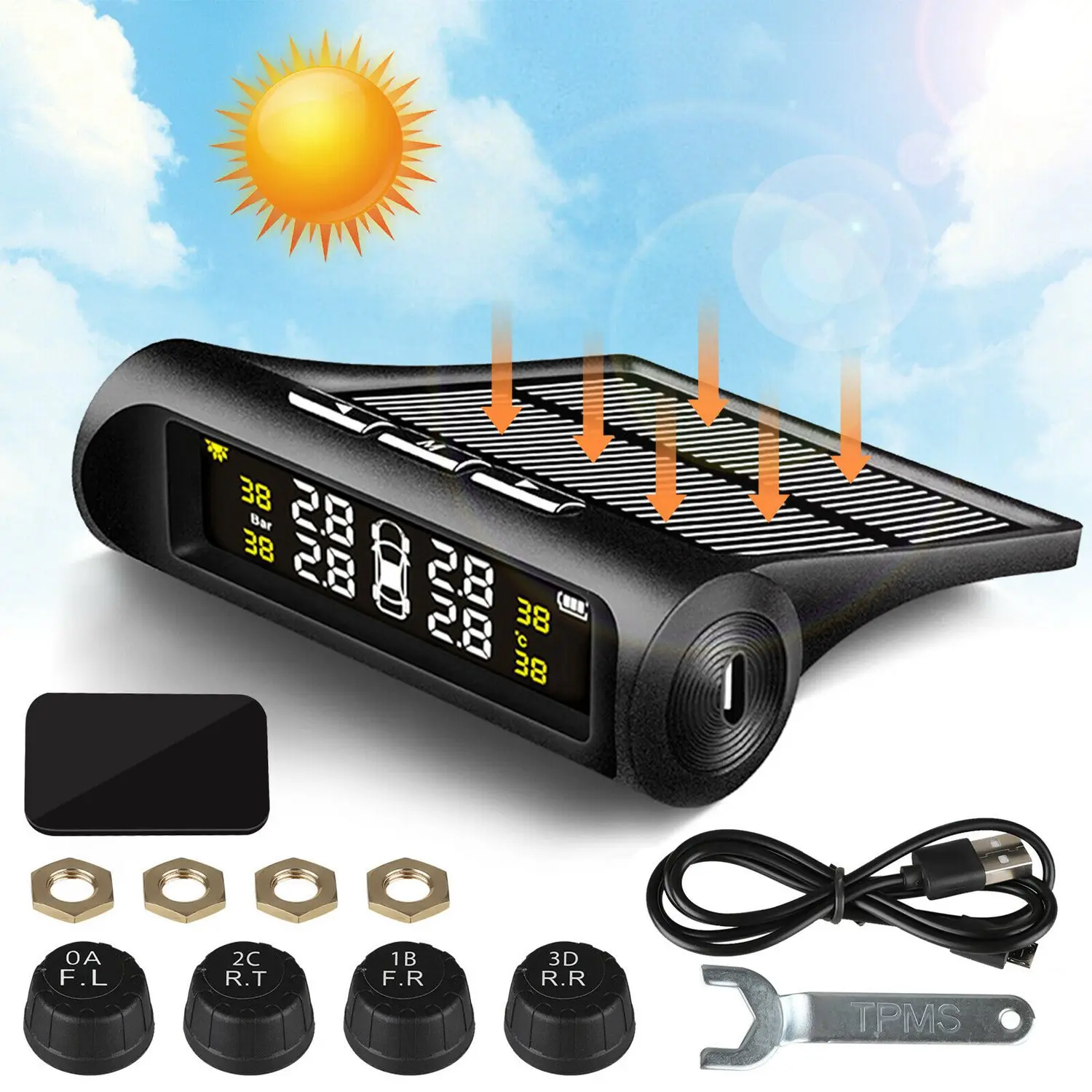  ¾籤 TPMS ڵ Ÿ̾ з µ ͸ ý, LCD ÷ ũ, 4  ܺ 