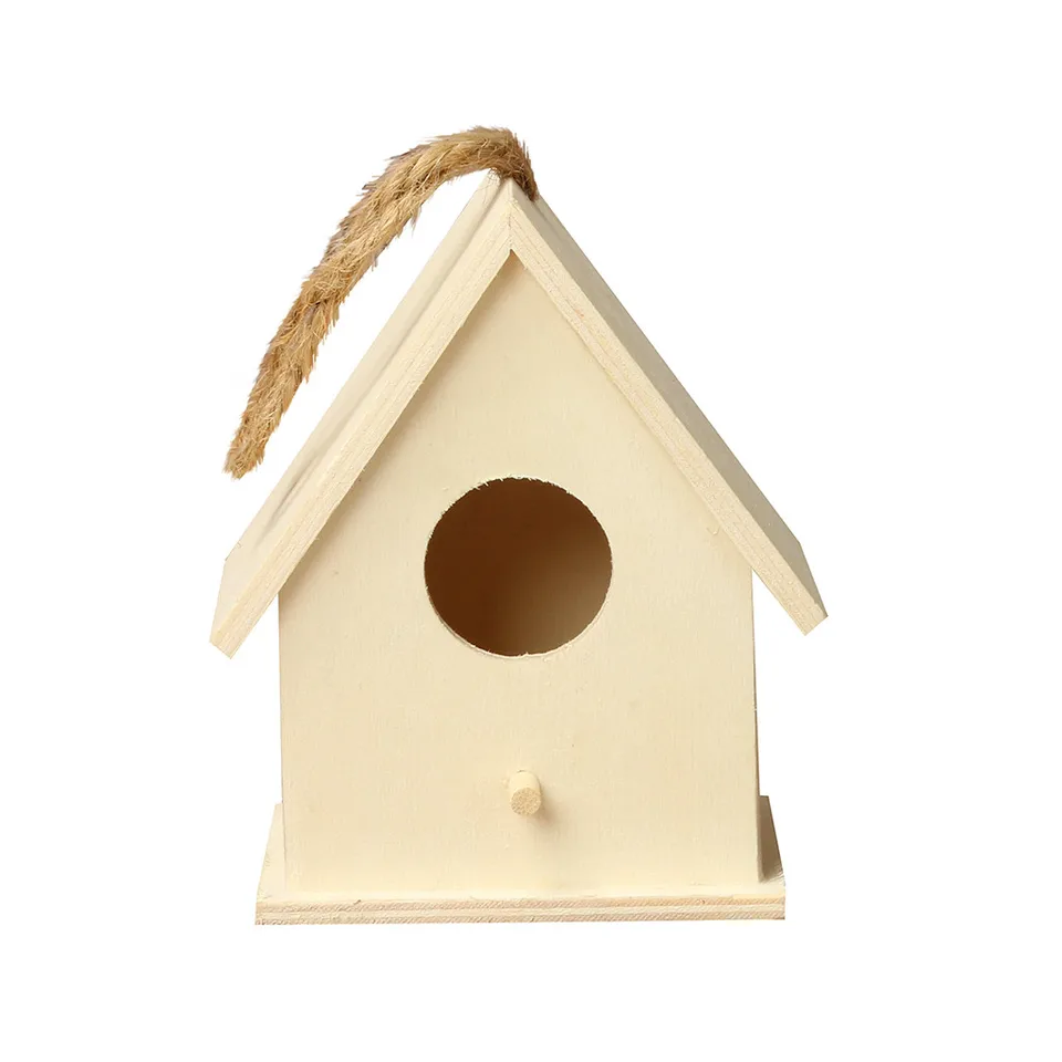 Wooden Bird House Cozy Garden Decor