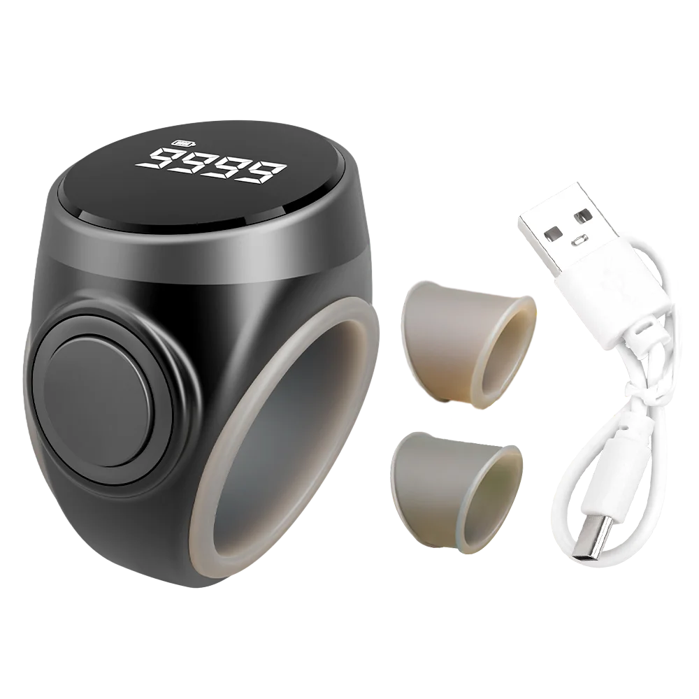 Smart Tasbih Tally Counter Digital Electronic Finger Ring Tally Counter Muslims Tasbeeh Zikr Ring Prayer Type-C Charge