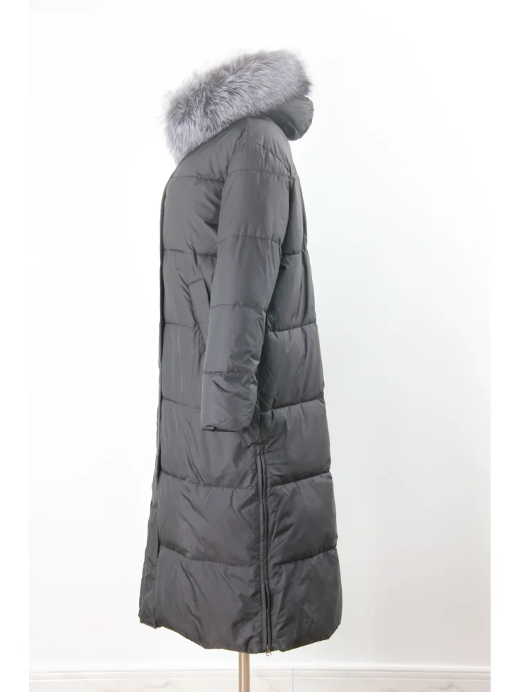 VERALBA Women's Down Jackets With Natural Fluff Coats Promotion Long Warm Winter Fashion Overcoat Ladies 2022 Luxury Designe