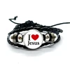 I Love Jesus Leather Charm Bracelet Glass Dome Snap Button Bracelet & Bangles Fashion For Women Men Gifts 2