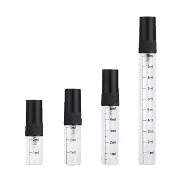 20/50/100pcs 2ml 3ml 5ml 10ml Mini Transparent Glass Perfume Bottle Atomizer Empty Glass Vials Mist Spray Glass Travel Bottle 1