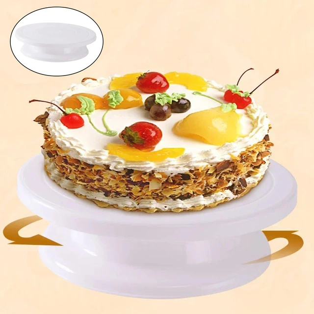 28cm Pastry Turntable Plastic Cake Rotating Table Anti-skid Round Cake  Turntables Stand Cake Decorating Baking Tools - AliExpress