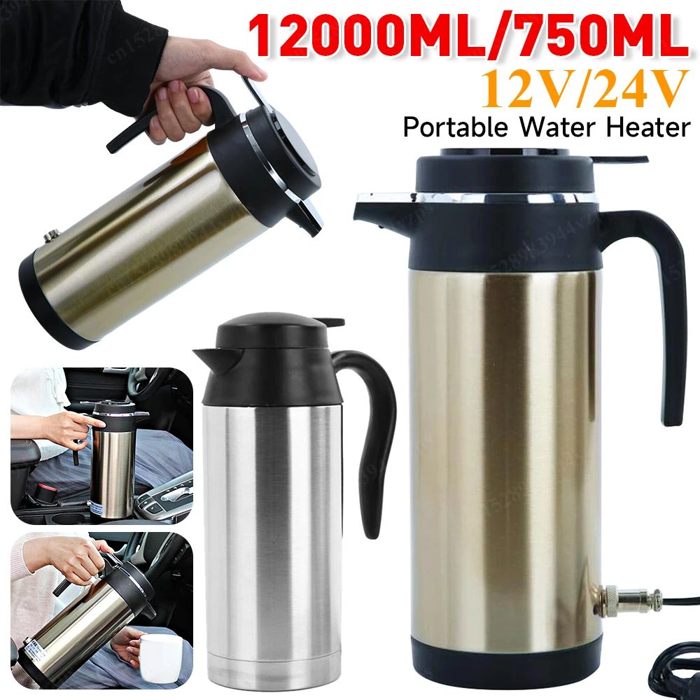 Calentador De Agua Cafetera Tetera Portatil Con Conexion Para Carro Auto 12V