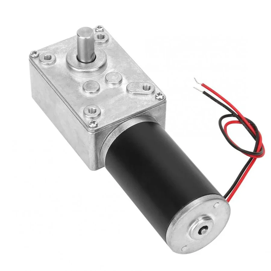 Description Picture 4 of itemBringsmart DC 24v Worm Geared Motor 1.6-70kg.cm High Torque D Shaft 12v 7-470rpm Motor Rotating Table Door Self-lock A58SW31ZY