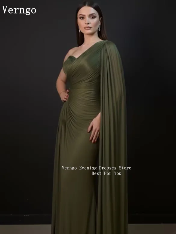 green emerald velvet dress Verngo Elegant Black Satin Mother of the Bride Dresses with Ruffle Bow One  Shoulder Tea Length Formal Evening Gowns with Pockets US0 at Amazon Women's  Clothing store