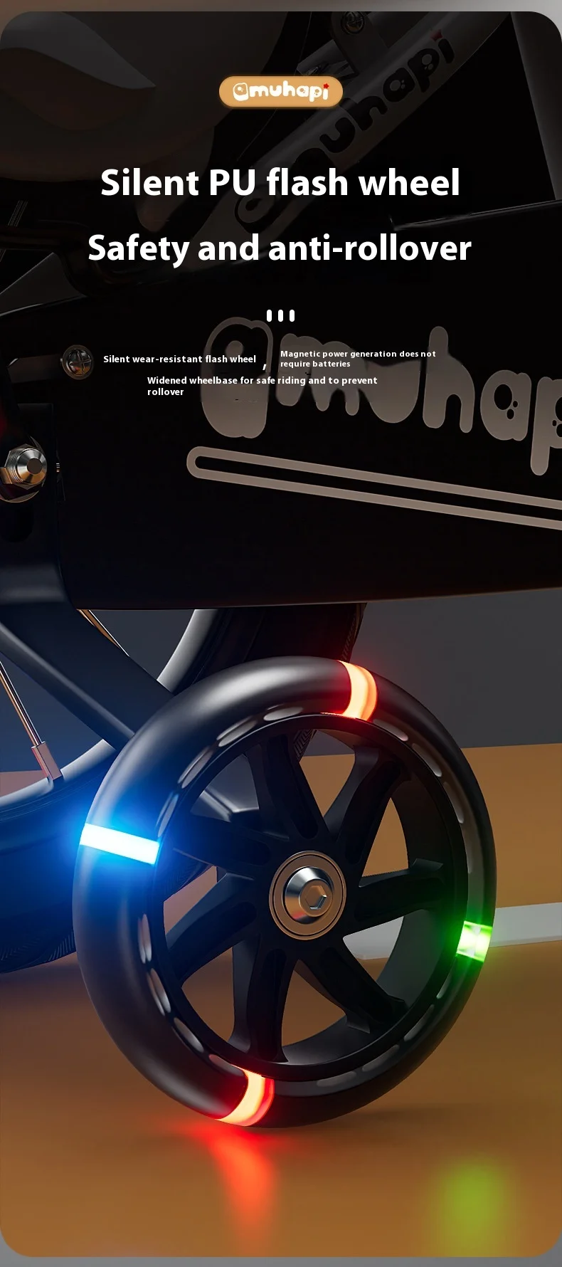 Bicycle2-8Years Bicicleta con ruedas auxiliares para bicicleta con pedales de 12-20 pulgadas