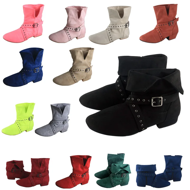 CustomizedHeelPracticeBlackLineDanceBootsWomenShortBallroomPartyDancingShoesSuede
