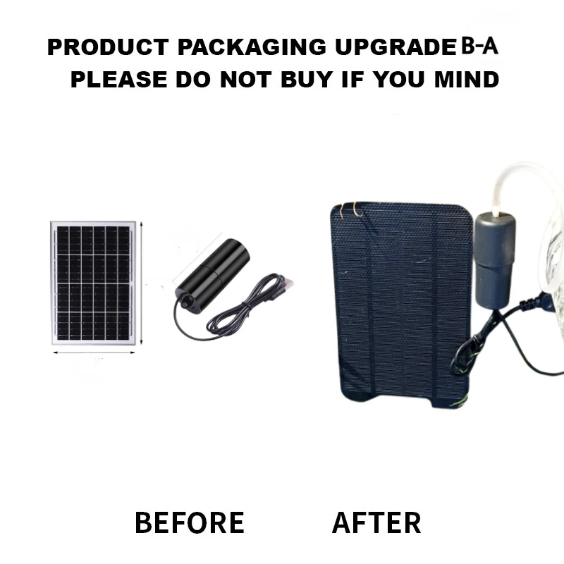 Small Solar Oxygen Pump Supplies Oxygen Day and Night for Pool and Fish Tank To Continuously Bubbling for Small Fish