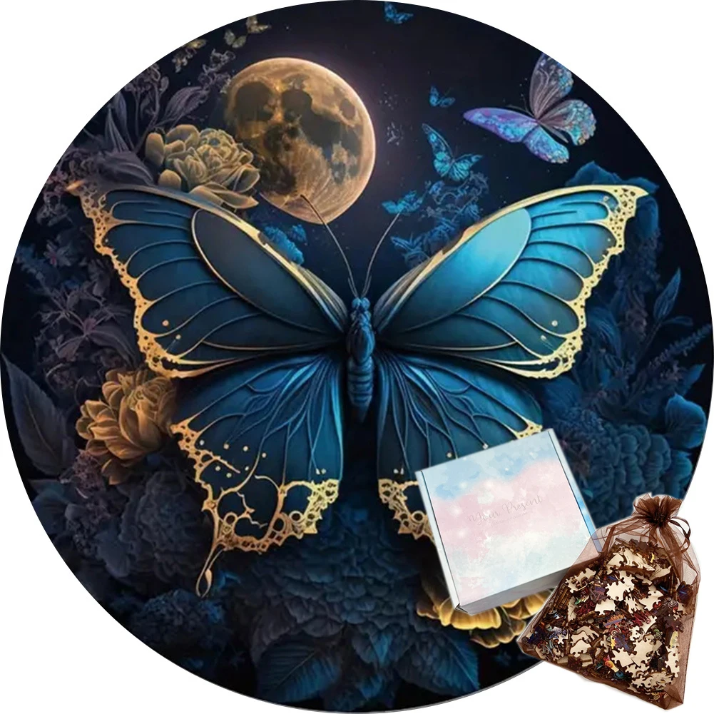 Mysterious Blue Butterfly Animal Puzzles Jigsaw For Adults Kids 3D Puzzle Gift Interactive Famliy Games Toy 5