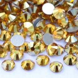 YANRUO Premium Flat Back Rhinestones for DIY Crafts and Nail Art Decorations (Topaz AB)