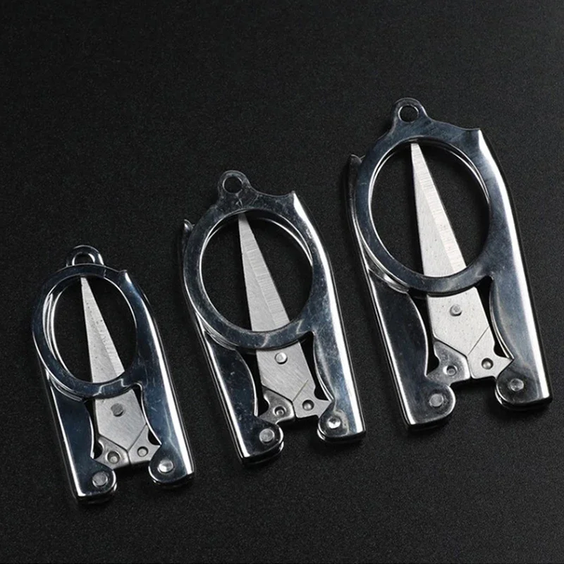 Portable Scissors Cutter Folding Pocket Travel Small Crafts Sharp Blade Emergency Mini Foldable Embroidery Scissor Thread Tailor
