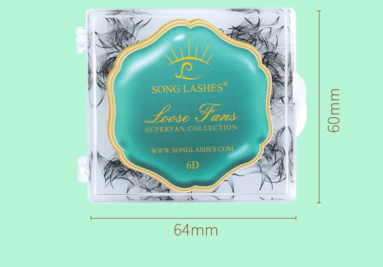 Songlashes Loose Fan Lashes Cashmere Matte Material Eyelash Extensions  Pointy Base Premade Medium Stem Sharp Thin 480-550fans