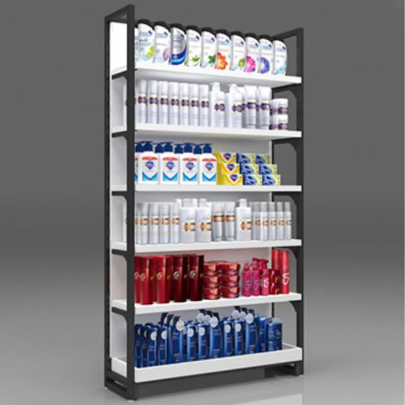 Beauty display shelf cosmetics floor display laminate rack