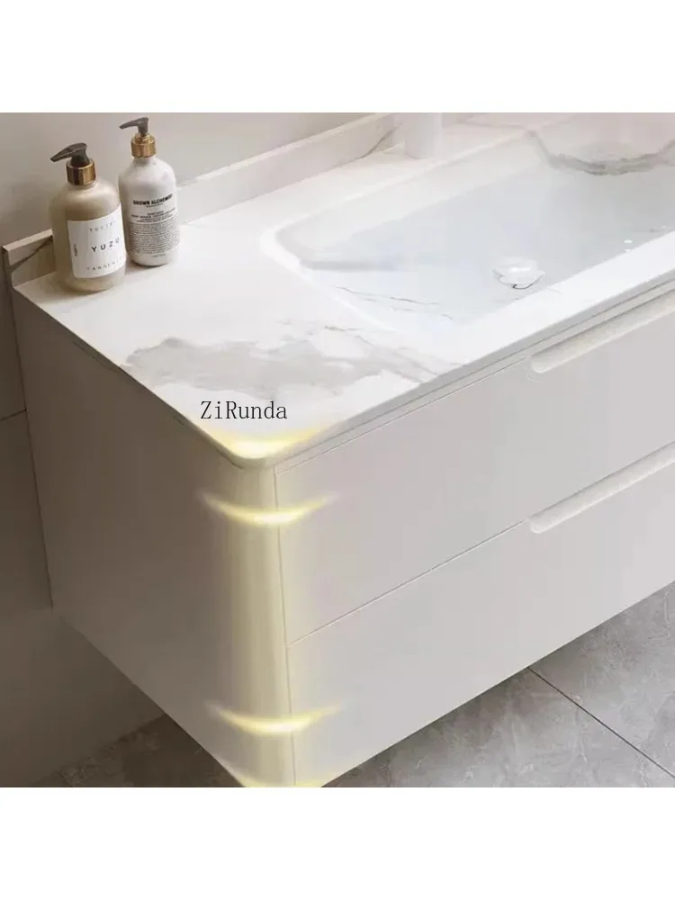 Style Smart Bathroom Cabinet Vanity with Sink Shelves Storage Mirror Cabinets Simple Furniture Arredo Bagno FYBC