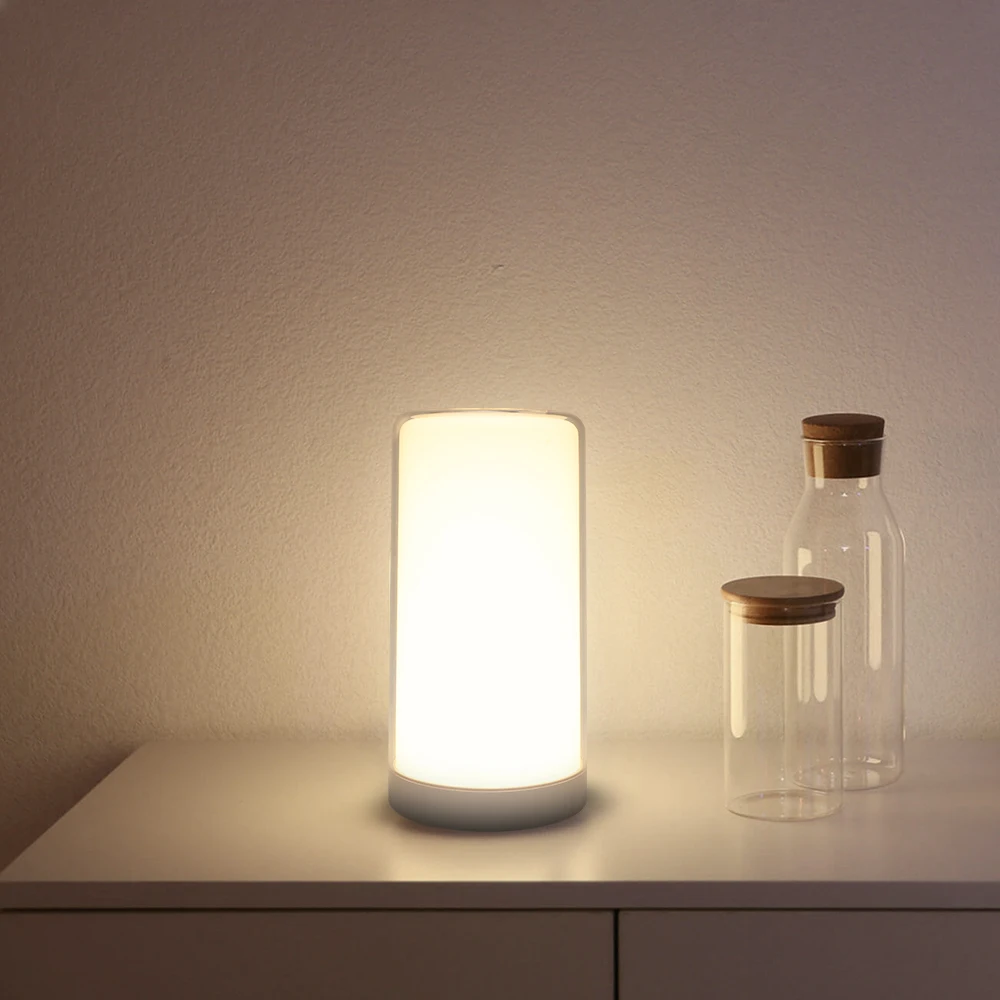 Milhões de Cores Lâmpada de Toque Candeeiro de Mesa Lâmpada de Cabeceira Luz da Noite Luz da Noite do Bebê Inteligente Temporizador Usb Estudo Interior Presente 16 Rgb Led 15 inteligente rgb led candeeiro de mesa temporizador