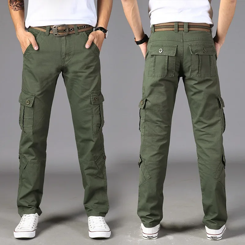Mesinsefra Pantalones De Trabajo De Combate De Camuflaje De Algodón Para Hombre Con 8 Bolsillos, Color Blanco, 42, 3357 Camo Blanco