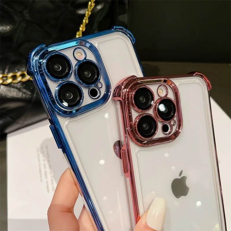 Luxury Plating Shockproof Clear Soft Phone Case