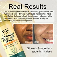 Kit de soin éclaircissant pour la peau WK JALY, avec lotion hydratante, sérum éclaircissant, formule enrichie en collagène, glutathion, niacinamide 6