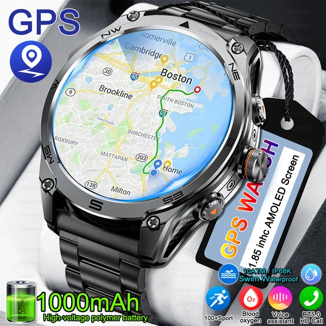 Nouvelle Montre Connectée Militaire T-Rex 3 Ultra GPS 2026 pour Hommes, Batterie 1000 mAh, Étanche 10 ATM, Boussole, Lampe Torche, Suivi Sportif 1