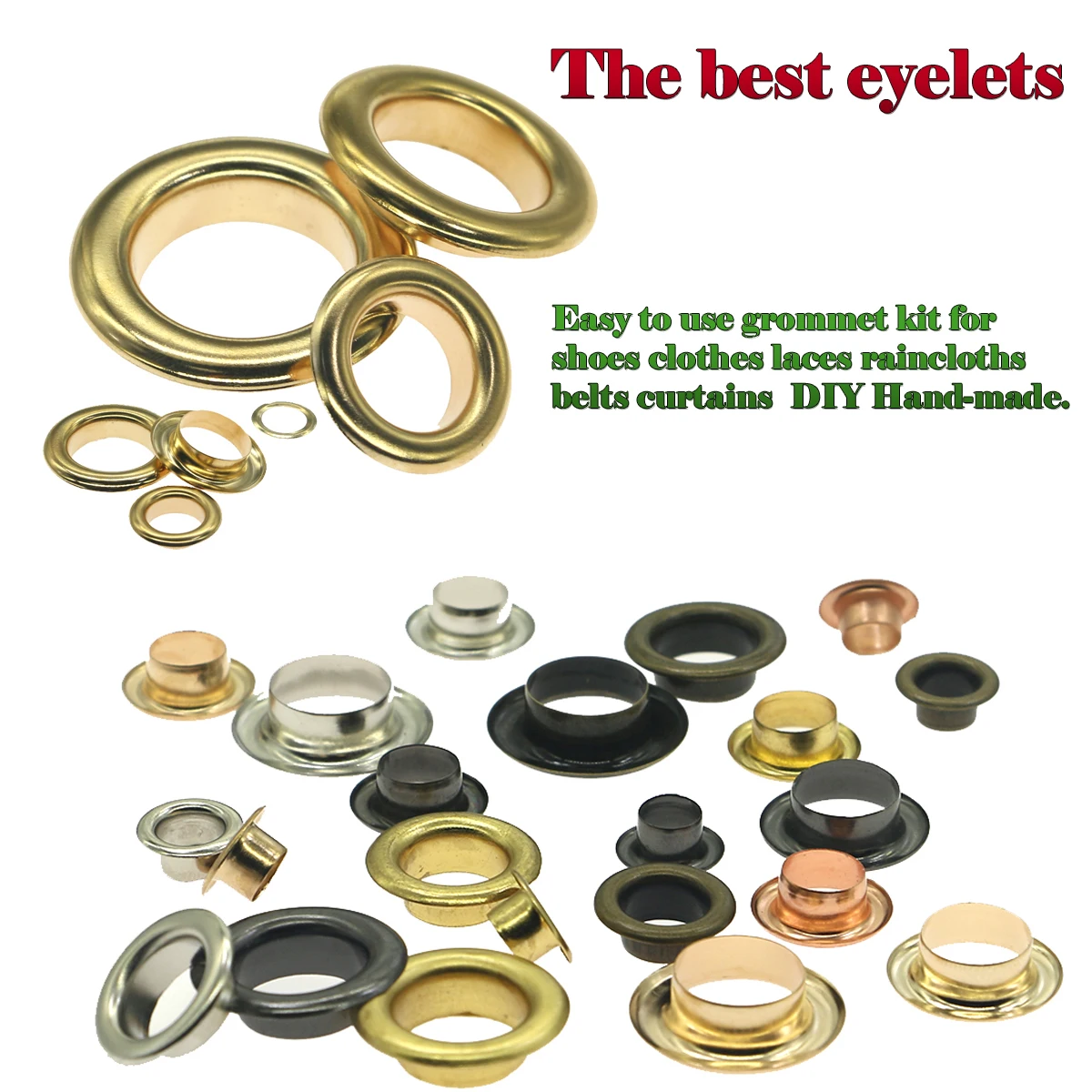 Pure Copper Large Eyelets 25 30 40mm Inner Diameter Press for Eyelets for Curtains Awnings Handbag Grommets Metal Brass
