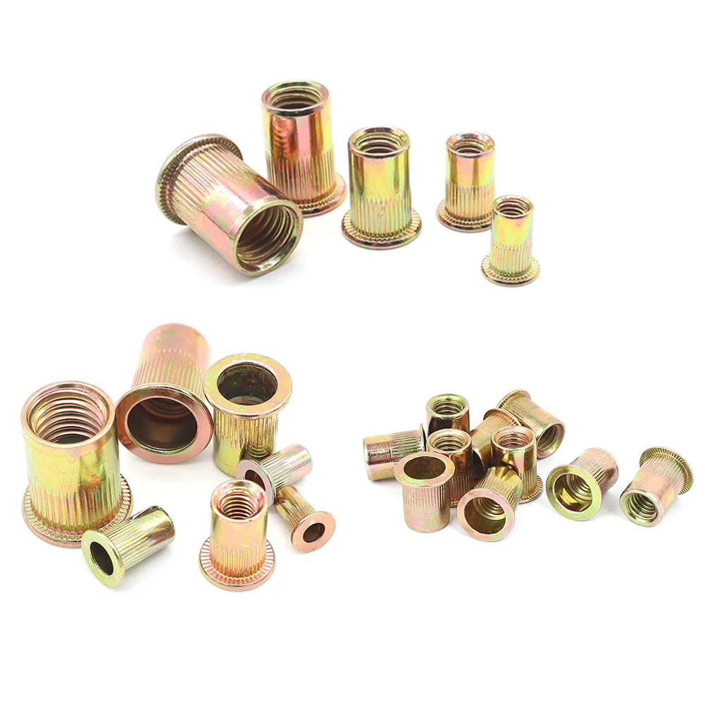 

Convenient Rivet Nut Parts Replacement Rivet Supply Zinc Plated 10pcs Carbon Steel Fitment Flat Read M3 M8 M10