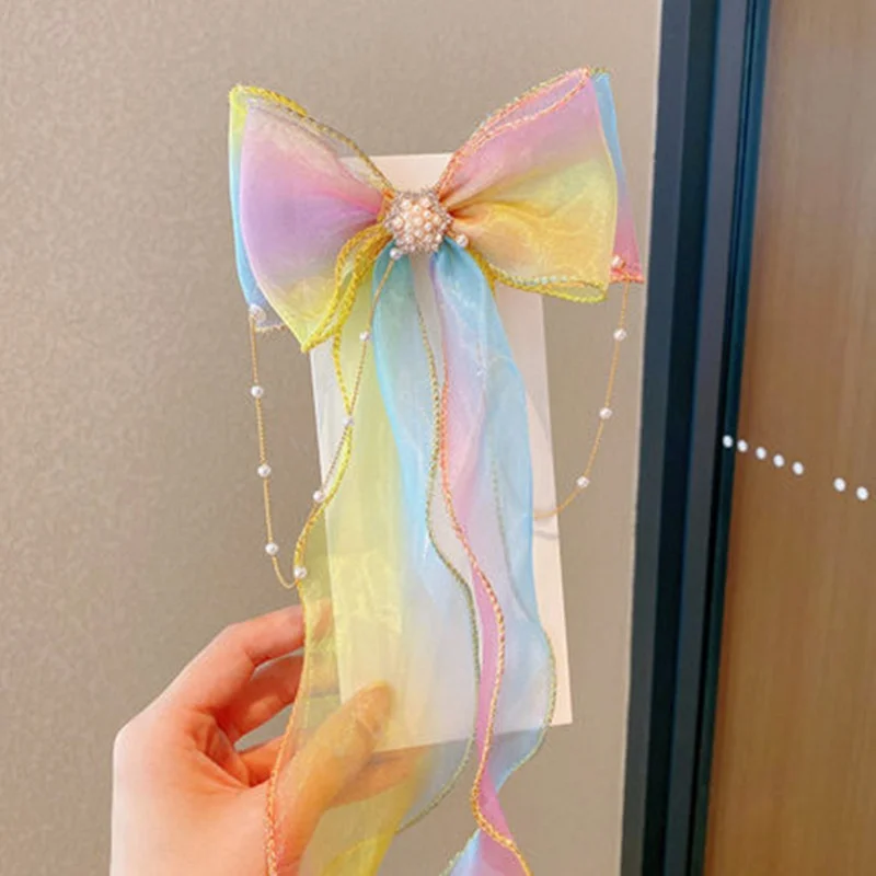 Charming Colorful Chiffon Bow Hair Clips
