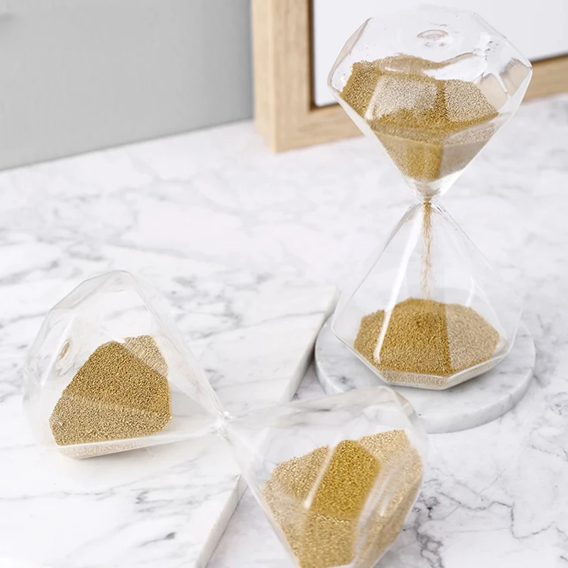 30min Creative Nordic Golden Hourglass Timer Living Room Wine Cabinet Study Home Decorations Gift Desk Small Ornaments 3